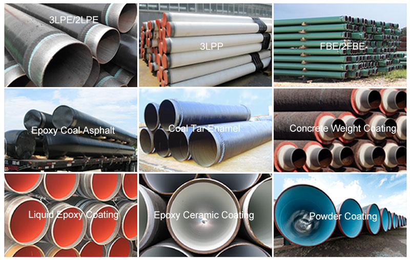 external coating and internal coating of steel pipes